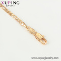 44406 xuping GZ moda jóias mercado simples 18 k banhado a ouro chian colar com fecho magnético